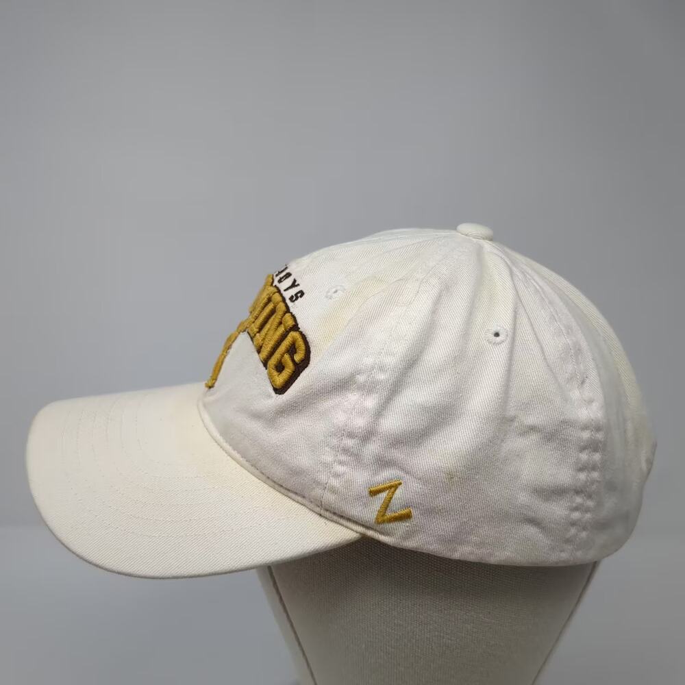 Zephyr Wyoming Cowboys NCAA Hat White Gold Slideback Adjustable Cap OSFM - Picture 3 of 9